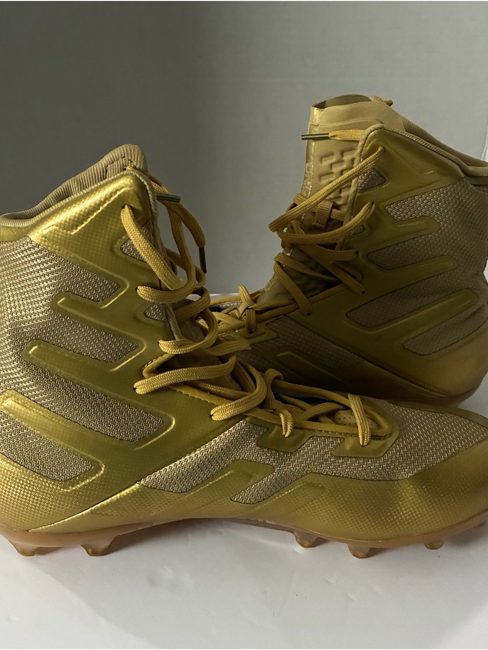 Men’s Under Armour Metallic Gold High-Top Athletic Cleats